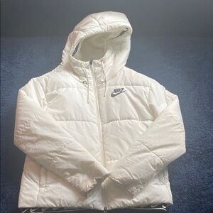 Nike Ivory Hooded Puffer Jacket